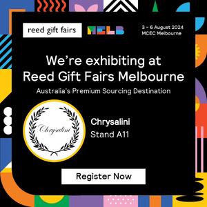 We're thrilled to be exhibiting at Reed Gift Fairs Melbourne, taking place at MCEC Melbourne from 3 - 6 August between Doors 1 - 8. Visit our stand to discover our latest product releases and new season trends!

Register for free here https://invt.io/1ixb0qqvlrt
TRADE ONLY
#reedgiftfairs